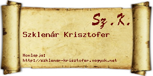 Szklenár Krisztofer névjegykártya